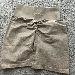 NVGTN Khaki Butt Scrunch Shorts for Women